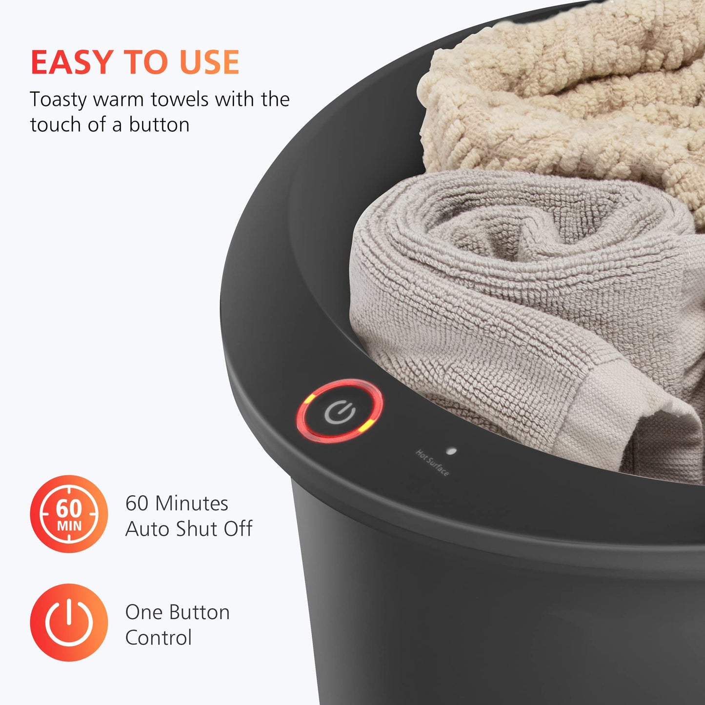 Chauffe-Serviettes Électrique 🛁 – Grand Modèle à Poser